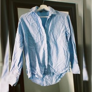 Blue button down shirt